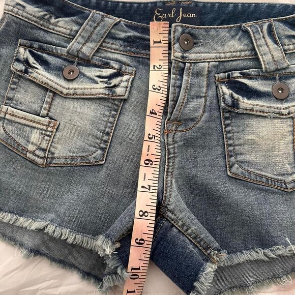 Earl Jean Y2K Vintage Micro Mini Denim Shorts – Low Rise Pocket Mini 2000s 26 - Picture 6 of 6